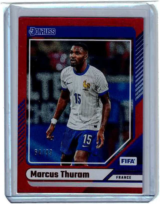 Panini 24-25 Donruss FIFA Soccer France Marcus Thuram red 64/99