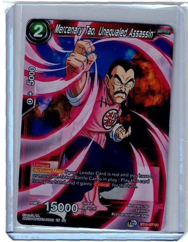 Mercenary Tao, Unequaled Assassin - BT10-027 UC Foil - Dragon Ball Super Card NM
