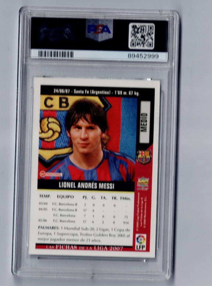 2006-07 Mundicromo Las Fichas de la Liga 2007 Lionel Messi #19 PSA 5