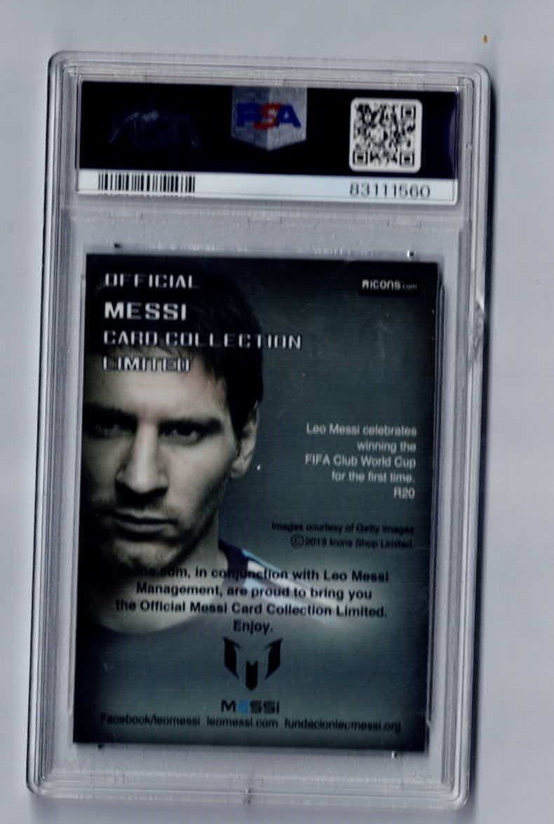 Icons Official Leo Messi Card Collection Limited Trading Card R20 2013 PSA 9