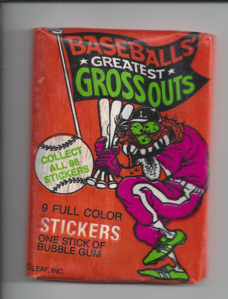 1988 LEAF BASEBALLS' GREATEST GROSSOUTS single Wax Pack
