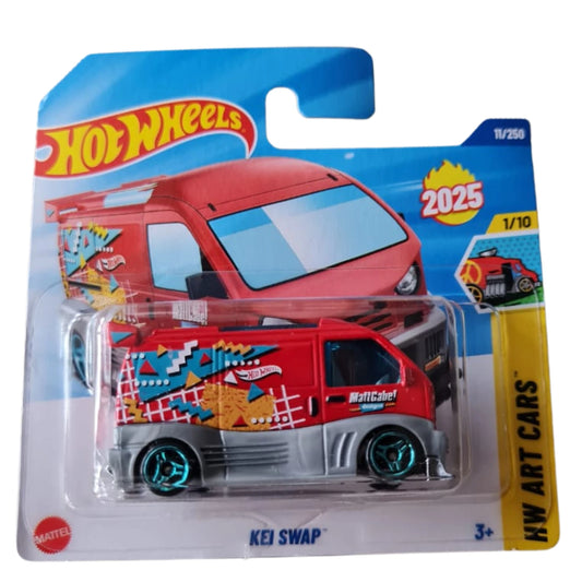 2025 Hot Wheels Kei Swap 11/250 Hw Art Cars 1/10 Red Short Card