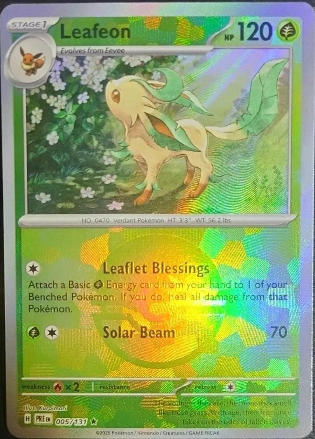 Leafeon - 005/131 - Pokeball Holo - Prismatic Evolutions - NM/M