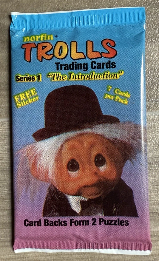 1992 NORFIN TROLLS SERIES 1 THE INTRODUCTION FACTORY SEALED TRADING CARDS PACK