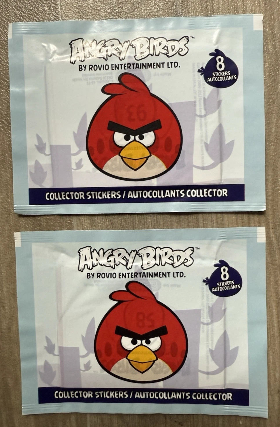 2012 ANGRY BIRDS SEALED TRADING CARD STICKERS PACK 1 pack
