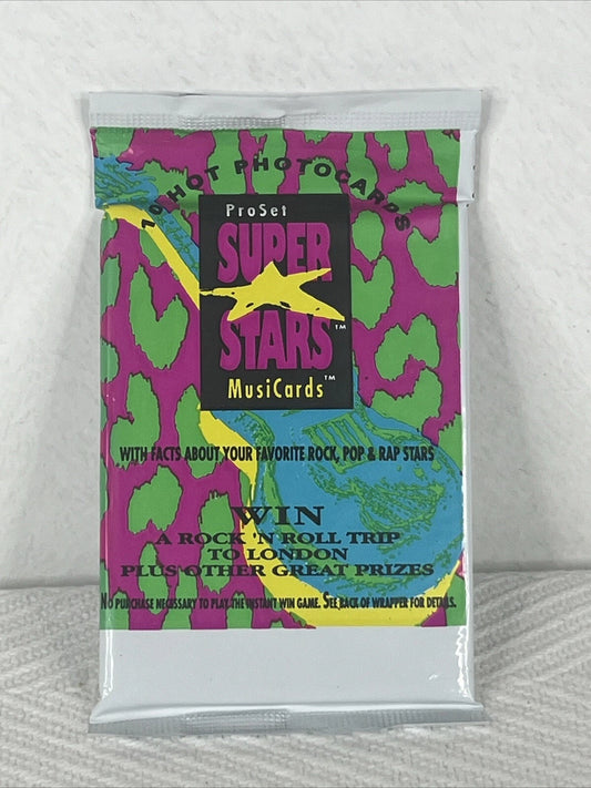 1991 Pro Set Superstars Musicards Sealed Trading Cards (1x Pack)