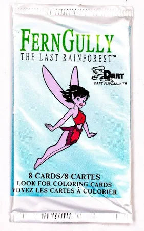 Fern Gully The Last Rainforest Vintage Trading Cards ONE Pack 1992 Dart Fairy