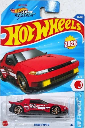 2025 Hot Wheels 98 - Hako Type D (red 4 Hw J-import - Long Card)