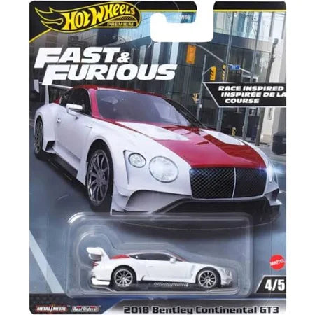 Hot Wheels Premium Fast & Furious Car 2018 Bentley Continental GT3