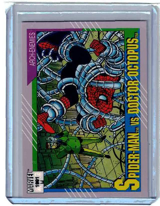 1991 Impel Marvel Universe Arch-Enemies Spider-Man Vs Dr Octopus #105