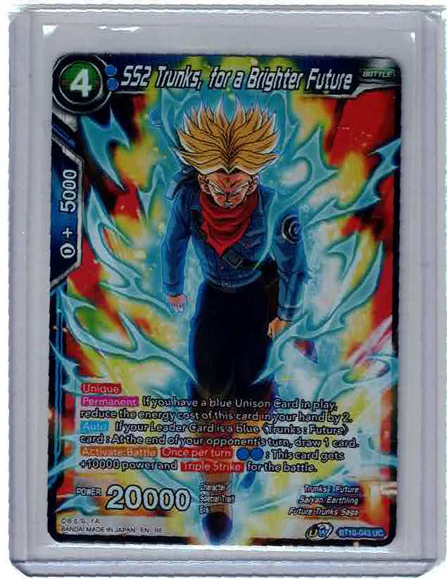 SS2 Trunks, for a Brighter Future UC Foil BT10-043 Dragon Ball Super Card 2nd NM