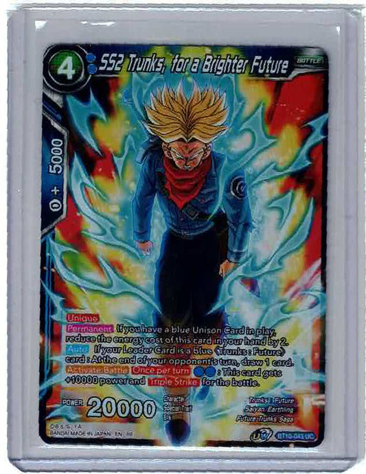 SS2 Trunks, for a Brighter Future UC Foil BT10-043 Dragon Ball Super Card 2nd NM