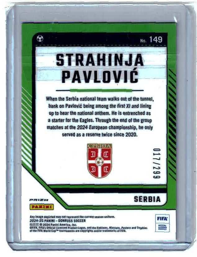 2024-25 Panini Donruss FIFA Strahinja Pavlovic Red 017/299