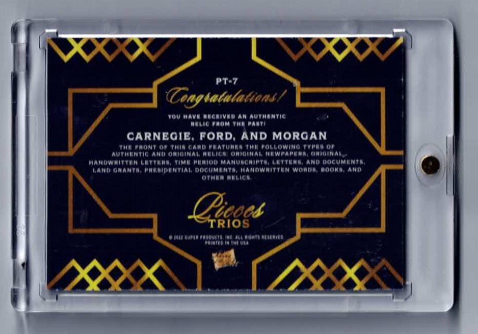 2022 pieces of the past pieces trios Carregie/Ford/Morgan PT-7