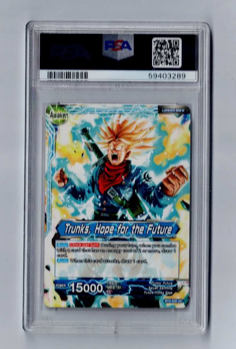 Dragon Ball Super Card BT2-035 UC Trunks, Hope for the Future / Trunks PSA 10