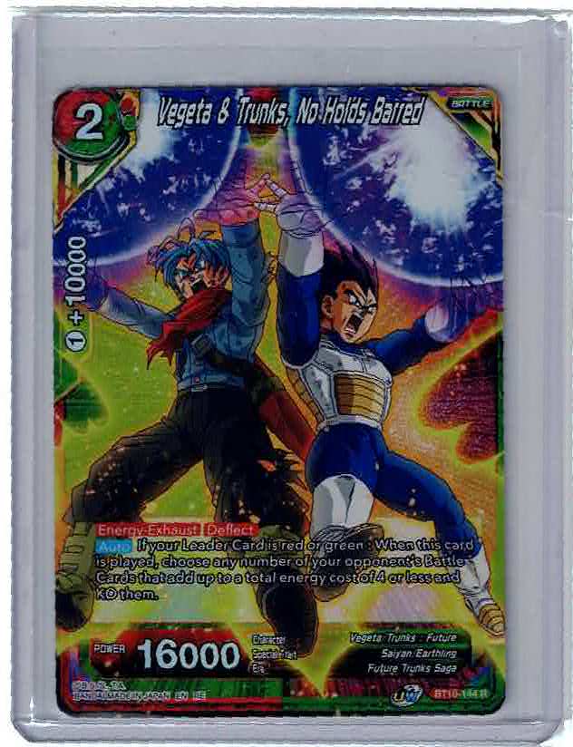 Vegeta & Trunks, No Holds Barred BT10-144 R Foil Dragon Ball Super TCG Card NM