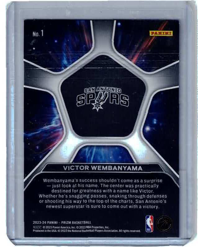 2023-24 Panini Prizm Victor Wembanyama #1 DEEP SPACE RC Rookie Card