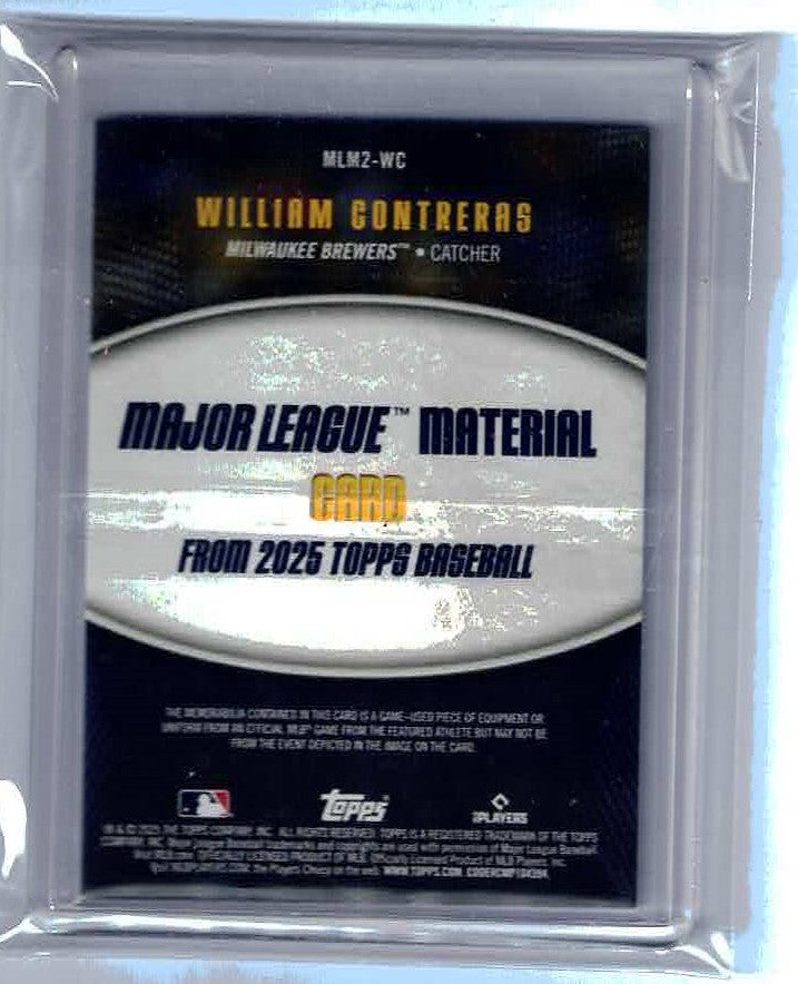 2025 Topps Series 2 William Contreras Major League Material base