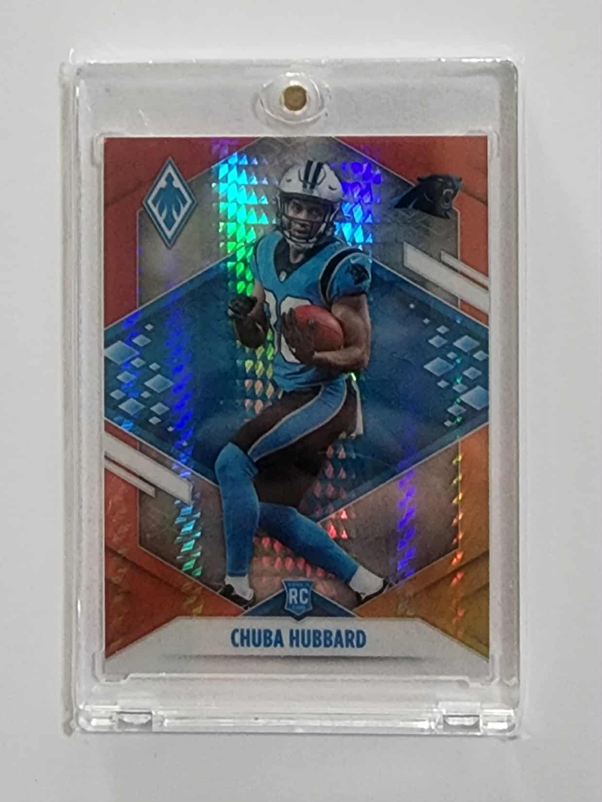 CHUBA HUBBARD 2021 PANINI PHOENIX FIRE BURST #134 RC ROOKIE PANTHERS MIN