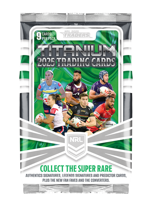 2025 NRL Traders Titanium Trading Cards Sealed Pack