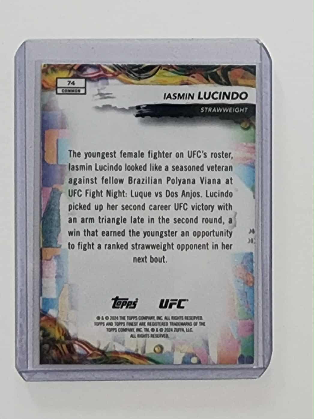 2024 Topps Finest UFC - Common Iasmin Lucindo #74 Red Shimmer