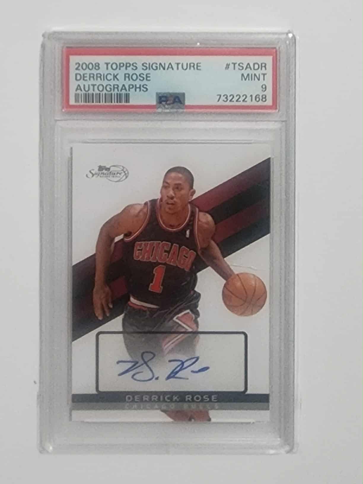 2008 derrick Rose topps signature autographs #TSADR PSA 9 /649