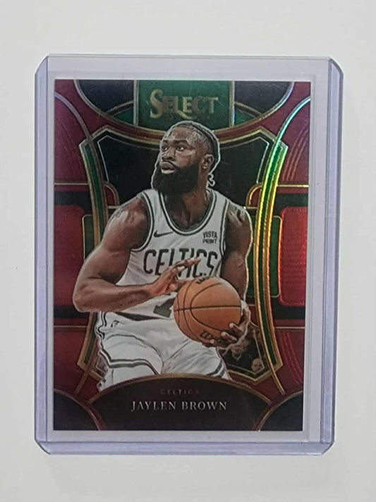2023-24 Panini Select - Mezzanine Level Maroon Prizm #379 Jaylen Brown /175