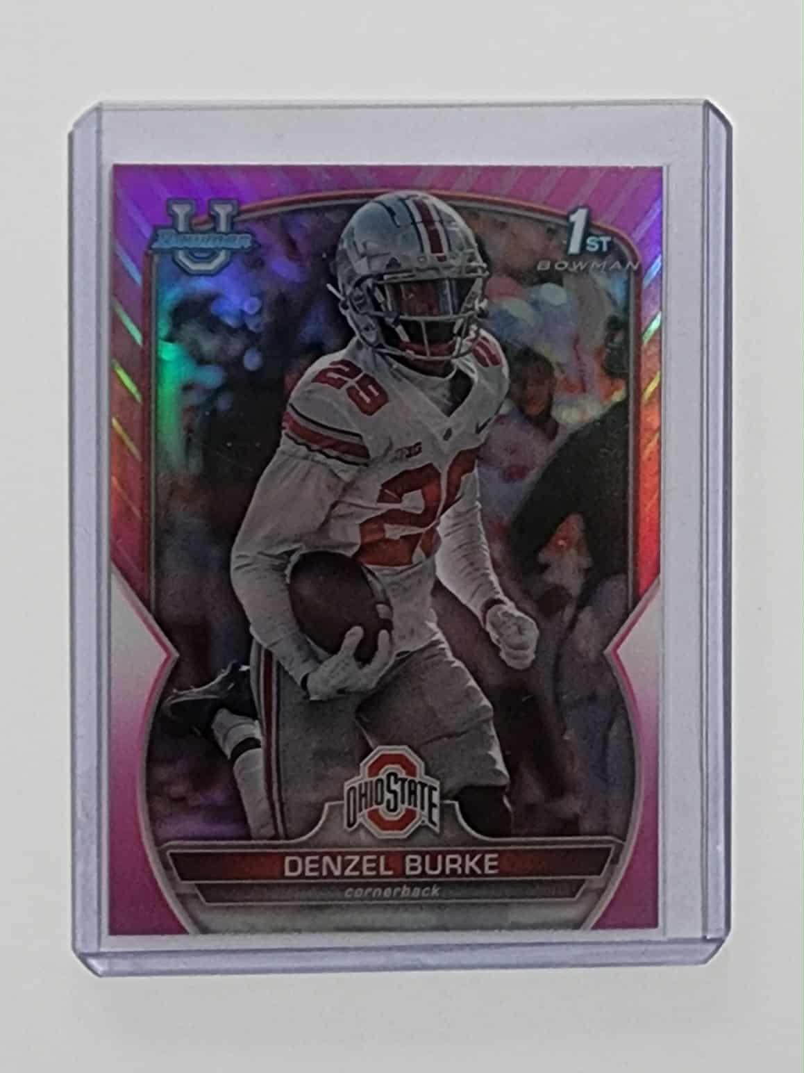 2022 Bowman University Chrome - Denzel Burke #25 Pink Refractor (RC)
