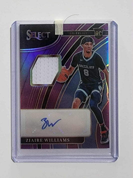 2021-22 Panini Select Rookie Jersey Purple Prizm /99 Ziaire Williams Auto RC
