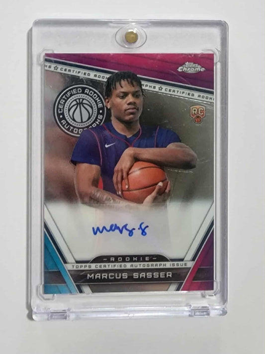 Marcus Sasser 2023-24 Topps Chrome #CRA-MS Certified Rookie Autographs