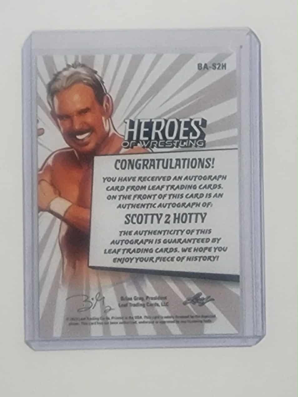leaf Scotty 2 Hotty heros of wrestling auto #BA-S2H