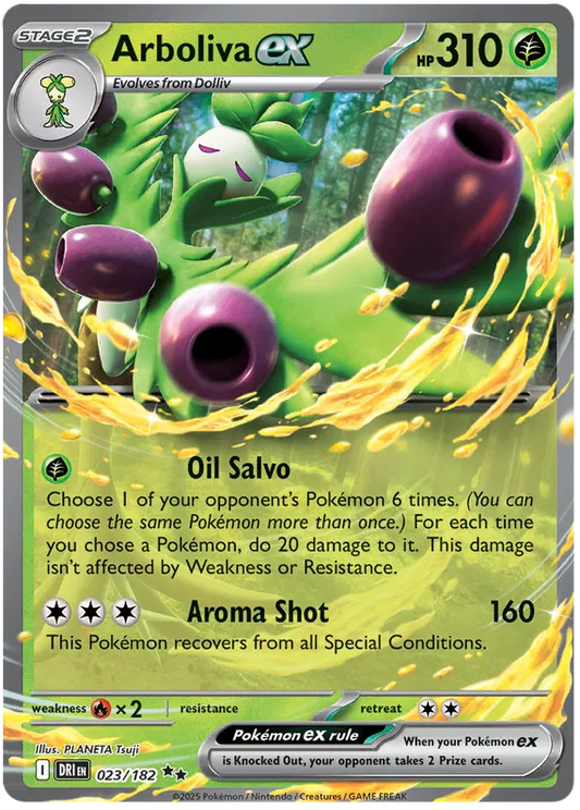 Arboliva ex 023/182 - Destined Rivals Double Rare - Pokemon TCG NM/M