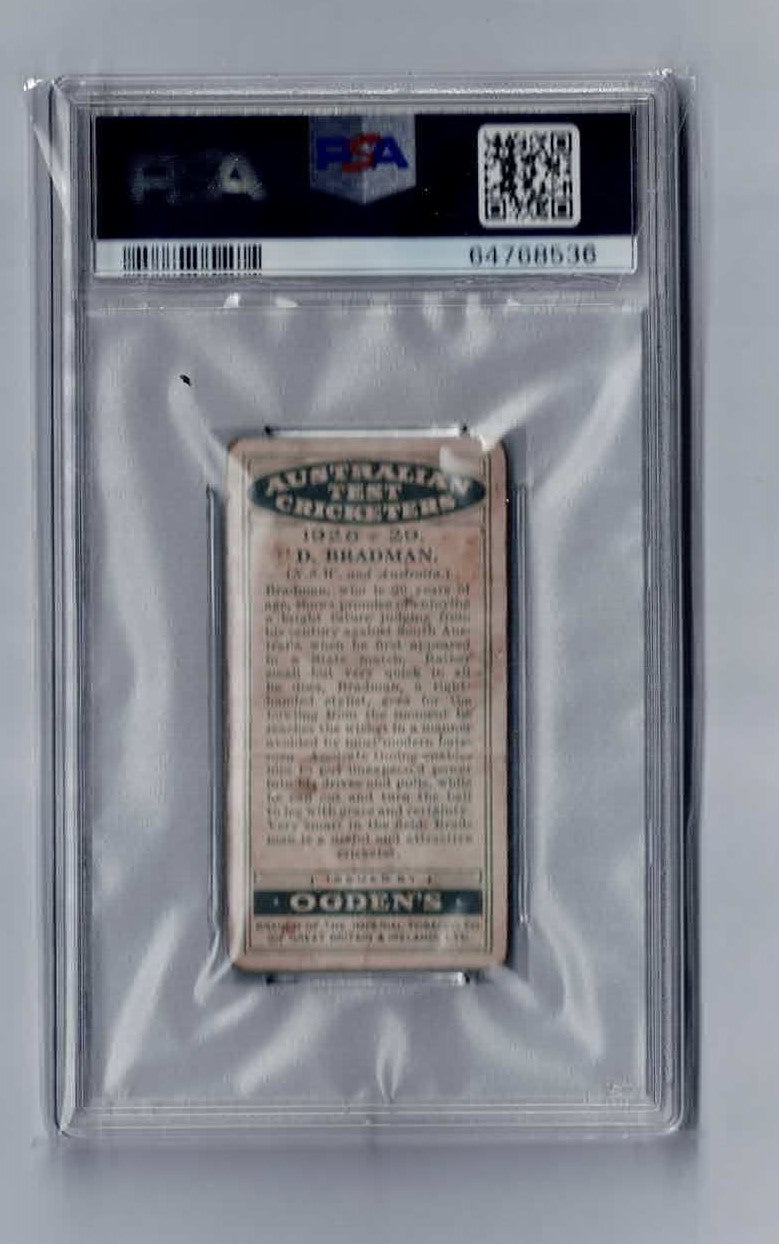 1928-29 Ogden's Australian Test Cricketers Tobacco Don Bradman PSA 1