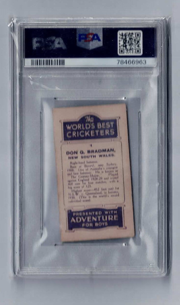 1930 D.C. THOMSON THE WORLD'S BEST CRICKETERS ADVENTURE #1 DON BRADMAN PSA 3