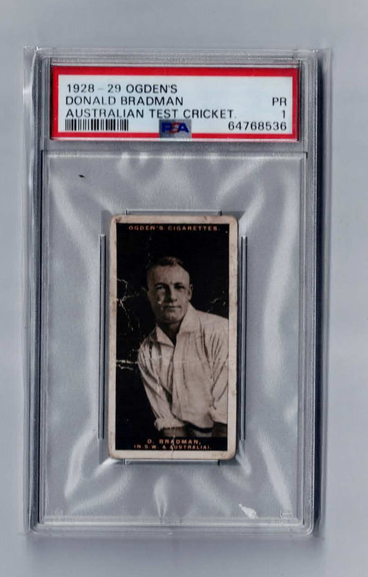1928-29 Ogden's Australian Test Cricketers Tobacco Don Bradman PSA 1