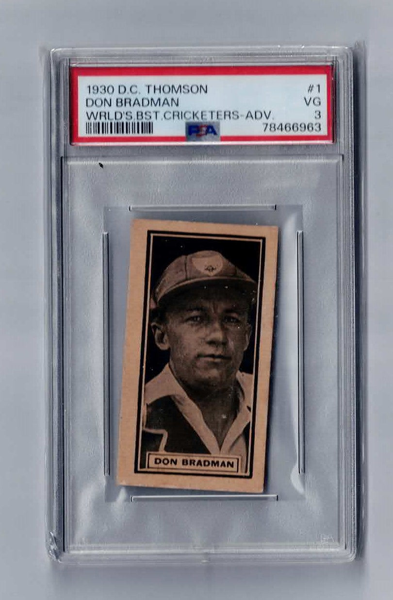 1930 D.C. THOMSON THE WORLD'S BEST CRICKETERS ADVENTURE #1 DON BRADMAN PSA 3