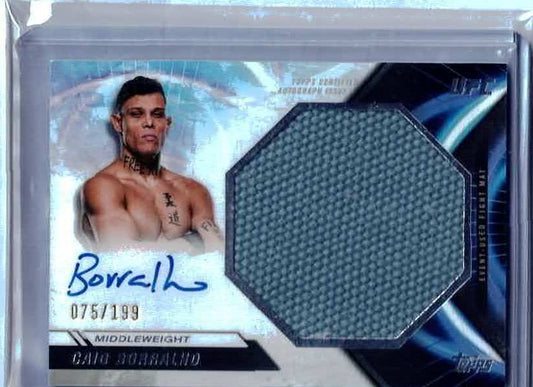 2024 Topps UFC Caio Borralho Autograph Jumbo Mat Relic 075/199