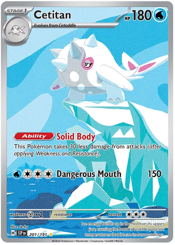 Cetitan - 201/191 - Illustration Rare - Surging Sparks - Pokemon Card - NM/M