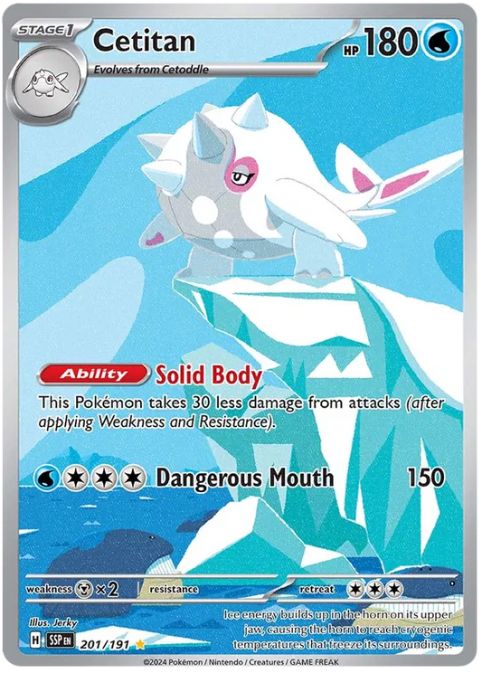 Cetitan - 201/191 - Illustration Rare - Surging Sparks - Pokemon Card - NM/M