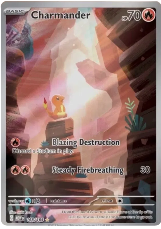 Pokemon TCG 151 - Charmander 168/165 Illustration Rare - NM