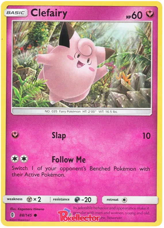 Clefairy - 88/145 - Reverse Holo - Guardians Rising - NM