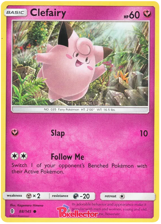 Clefairy - 88/145 - Reverse Holo - Guardians Rising - NM