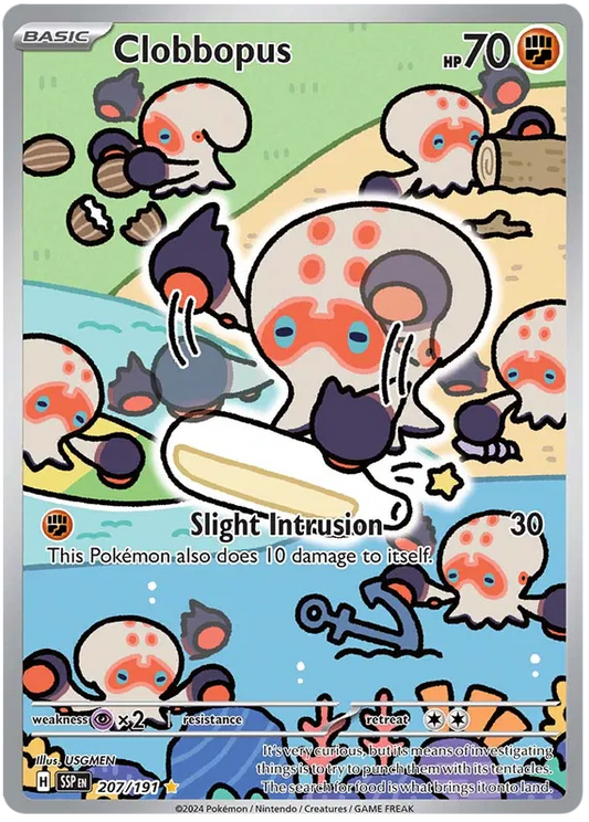 Clobbopus - 207/191 - Illustration Rare - Surging Sparks - Pokemon Card - NM/M