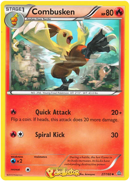 Combusken 27/160 Uncommon - Pokemon TCG XY: Primal Clash - Reverse Holo (NM)