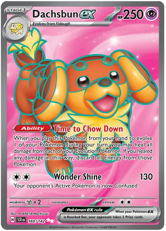 Dachsbun Ex 160/142 Full Art Pokémon Tcg English SV Stellar Crown NM