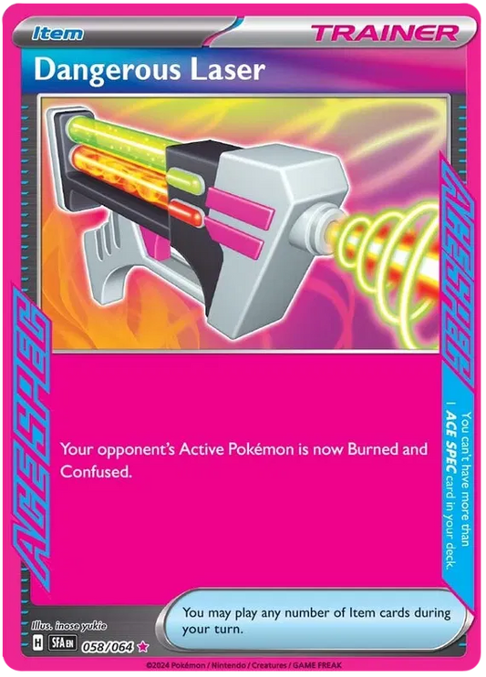 Dangerous Laser - 058/064 - Ace Spec - Shrouded Fable - Pokemon Card - NM/M
