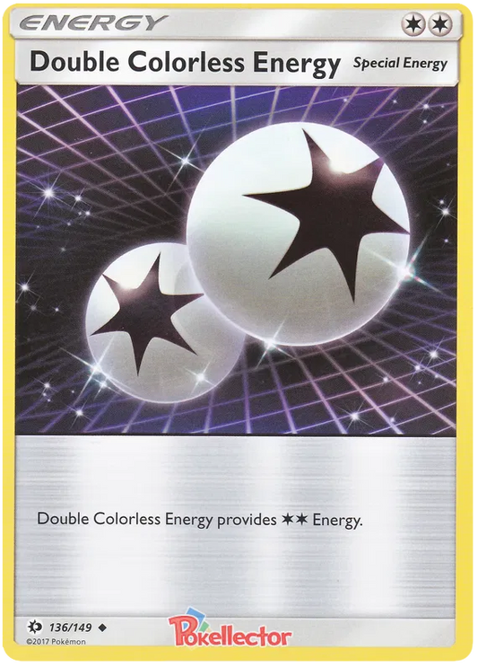 Double Colorless Energy 136/149 Reverse Holo Sun & Moon Pokemon Card NM