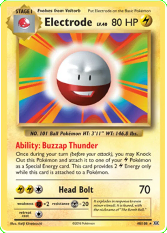 Pokemon - Electrode - 40/108 - Rare - Reverse Holo - XY - Evolutions - NM