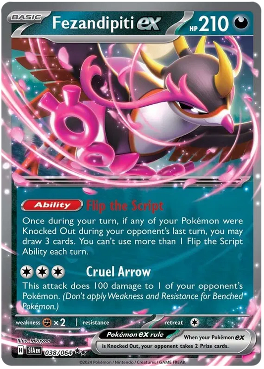 Fezandipiti ex 038/064 - Shrouded Fable - Pokemon Card TCG - English NM