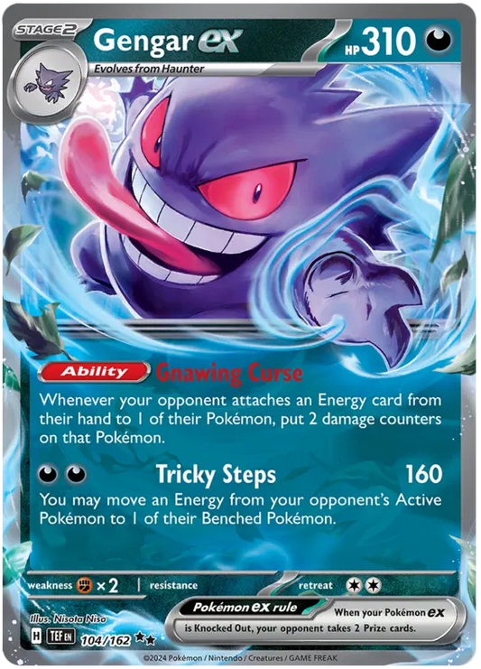 Gengar ex 104/162 Temporal Forces Double Rare Holo | NM